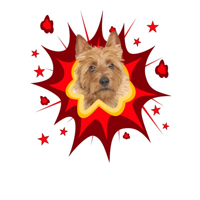Conception de chien de bande dessinée - Pow - Terrier australien