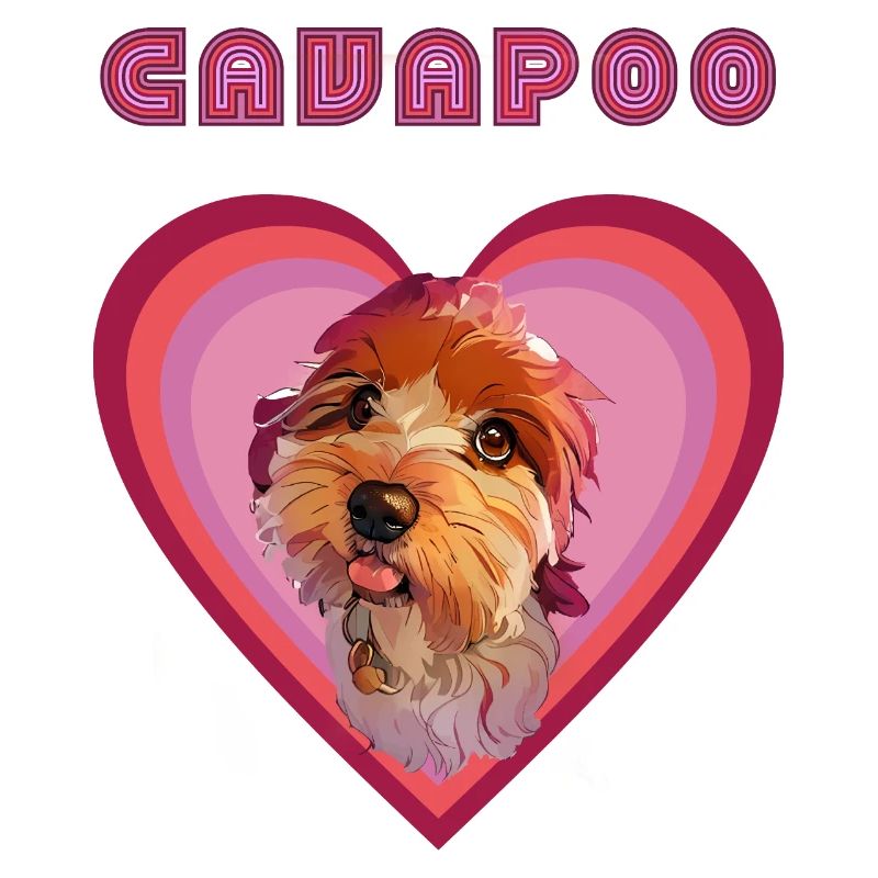 Cavapoo heart (Plum)