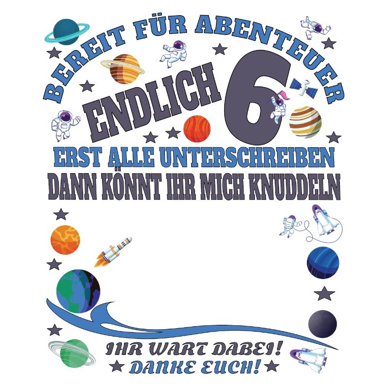 6. Geburtstag Junge & Mädchen Gästebuch