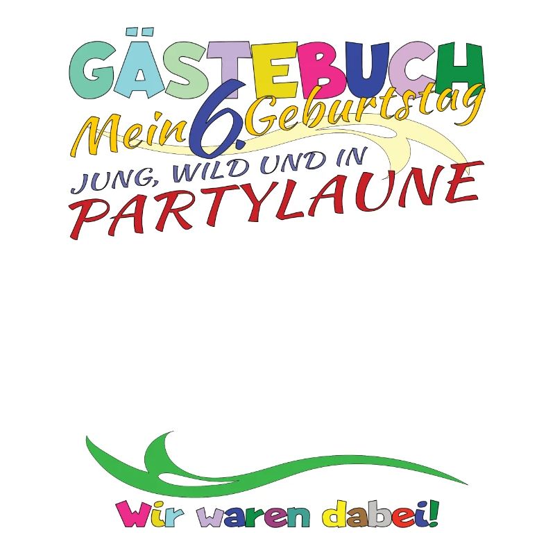 6. Geburtstag Junge & Mädchen Gästebuch