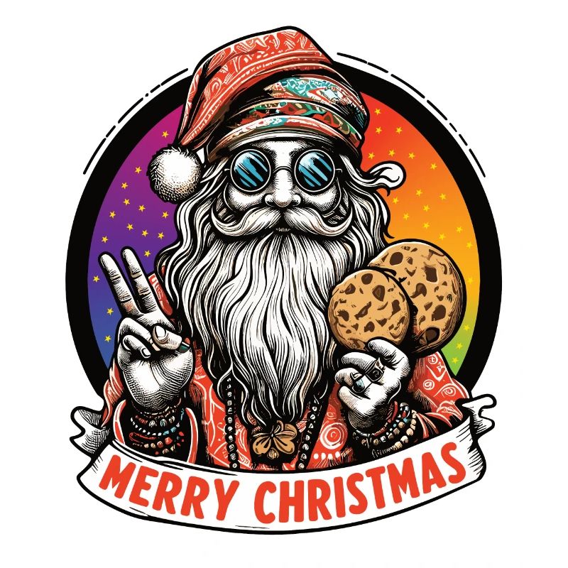 Weihnachtsmann-Hippie