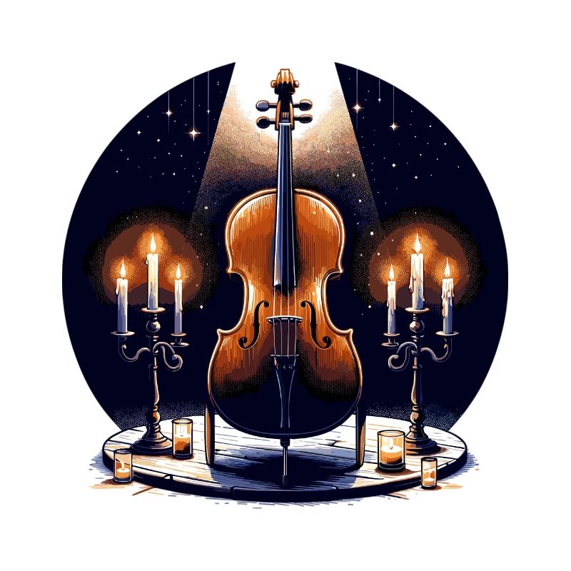 Cello in candlelight