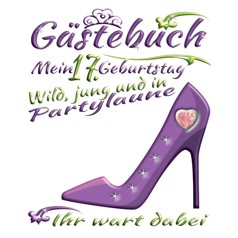 17. Geburtstag Mädchen & Junge Gästebuch