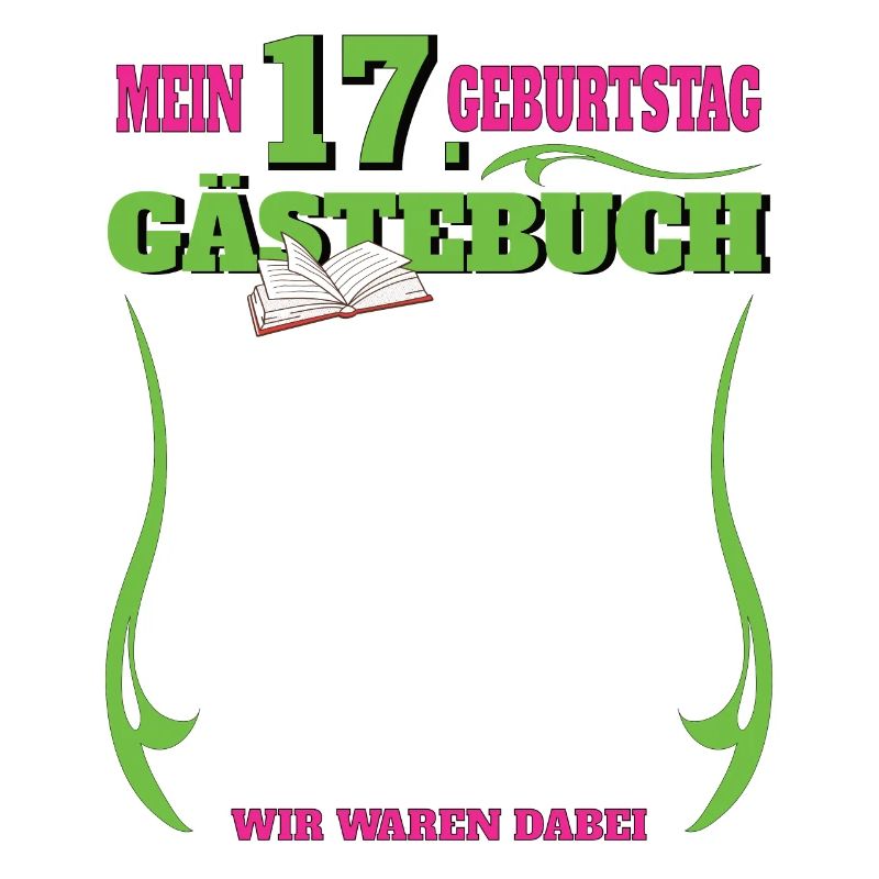 17. Geburtstag Mädchen & Junge Gästebuch
