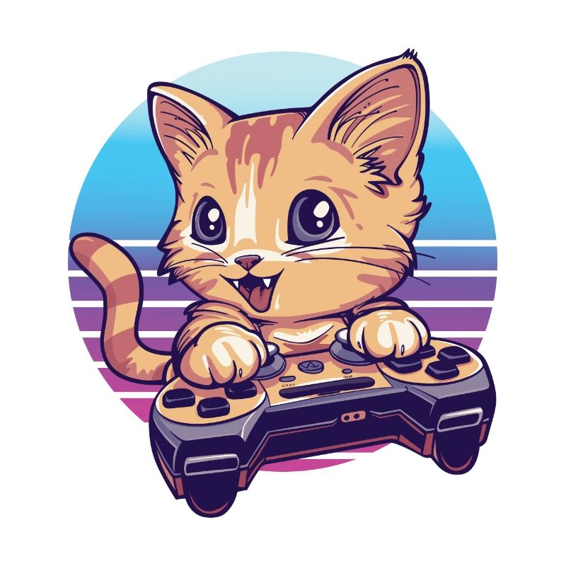 Fond rétro de jeu de chat
