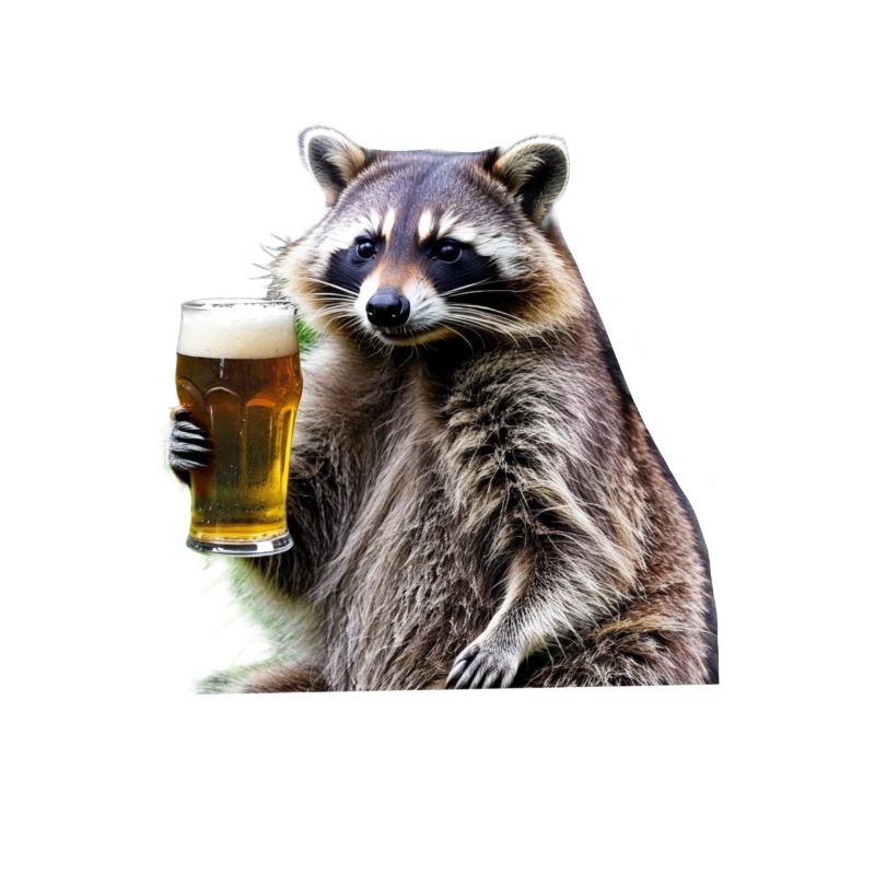 Waschbär mit Bier Lecker Bierchen Bier Meme