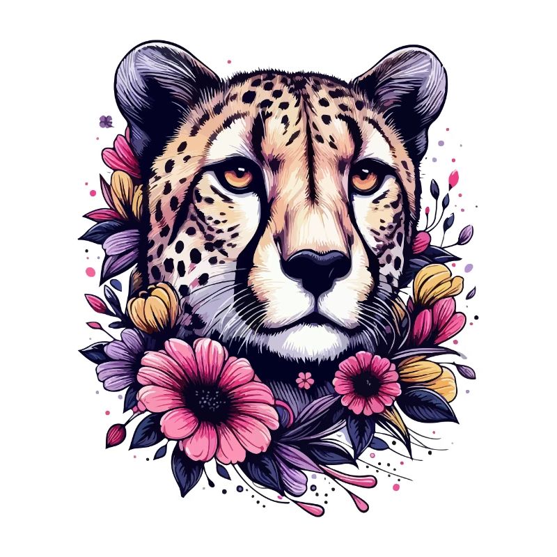 Guépard Fleurs de guépard
