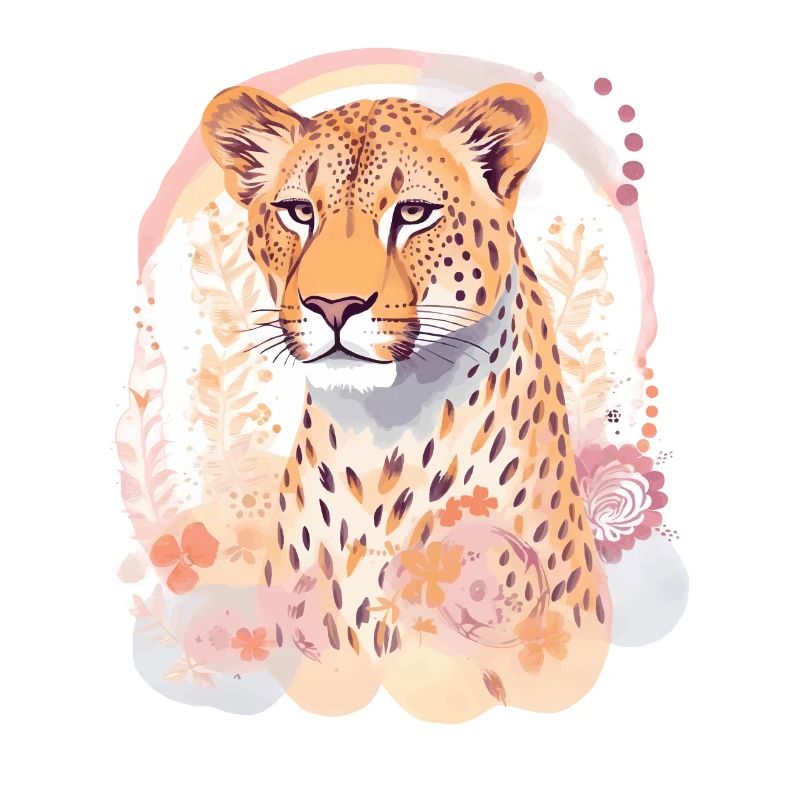 Guépard Fleurs de guépard