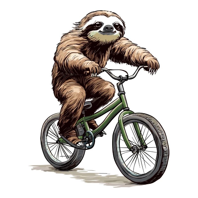 Sloth on Bicycle