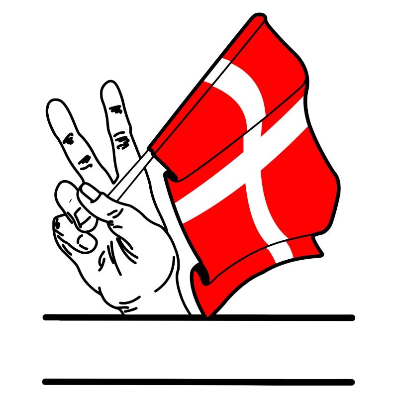 Drapeau Danemark signe de paix espace texte