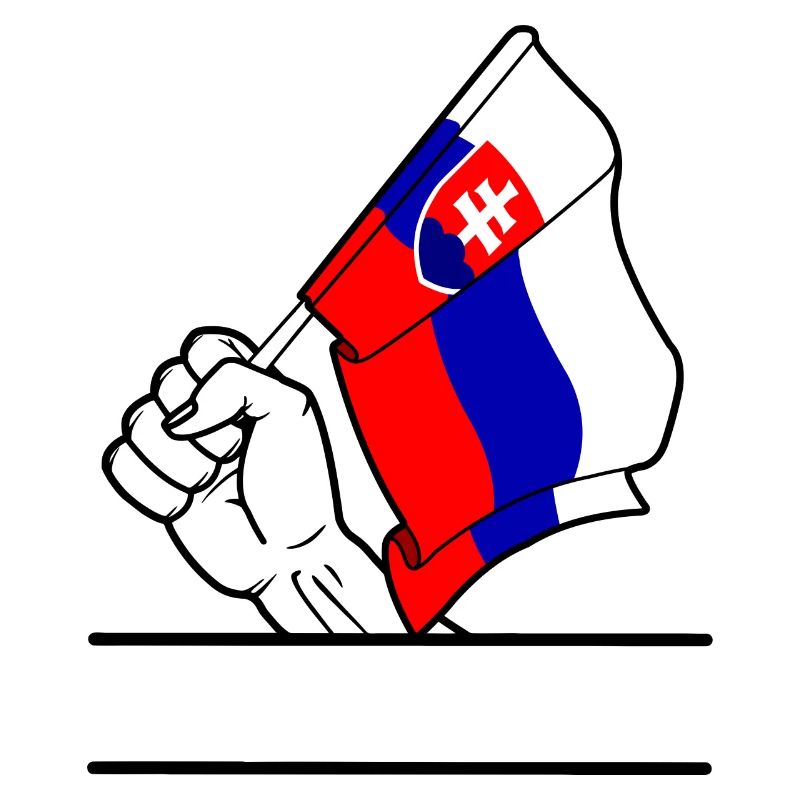 Flagge Slowakei transparenter Fausttextraum
