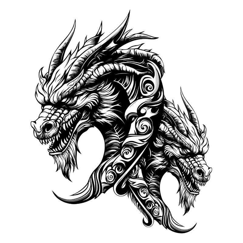 Vikings Wikinger Drache Drachen Drachenkopf