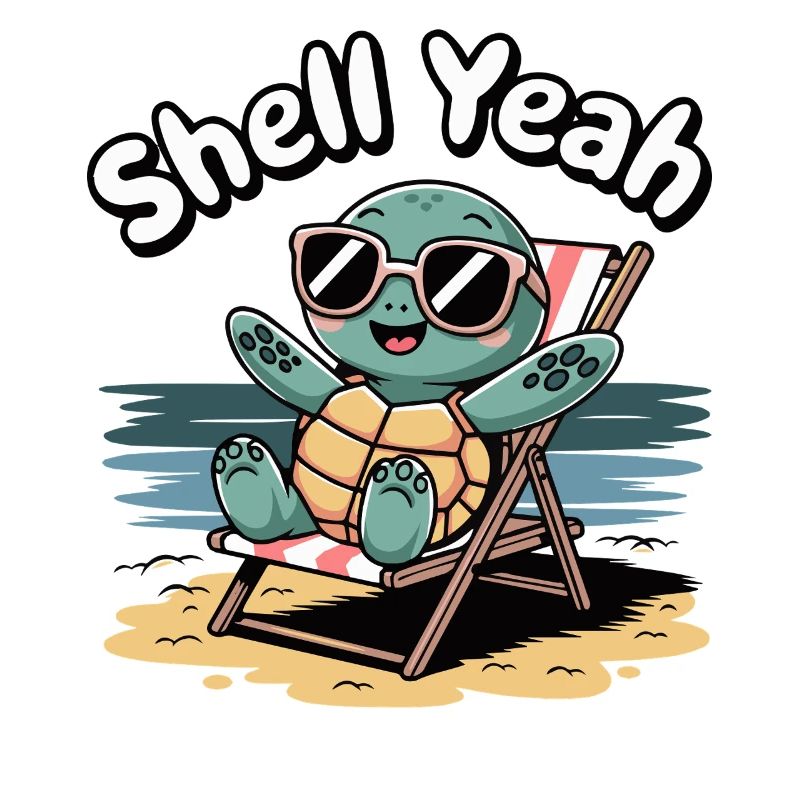 Shell Yeah Cute Turtle Lover Pun Funny Animal