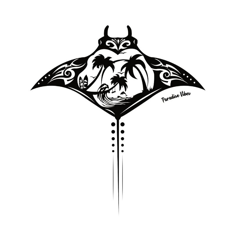 Manta Ray, Devil Ray, Tribal, Vacation, Beach