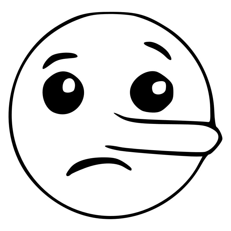 Emoji lying sketch black