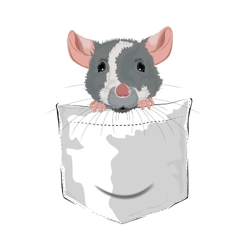 Mouse 2 dans le sac léger | Chemise d'amusement | cadeau