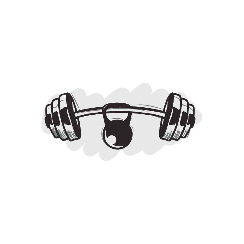 Langhantel und Kettlebell