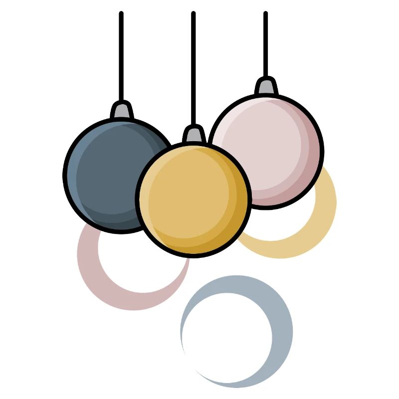Modern Christmas baubles