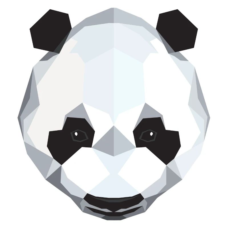 Panda - Low Poly Polygon Style