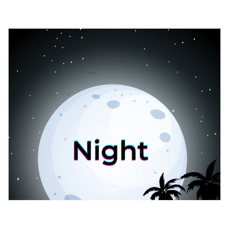 THE NIGHT - TREE - MOON