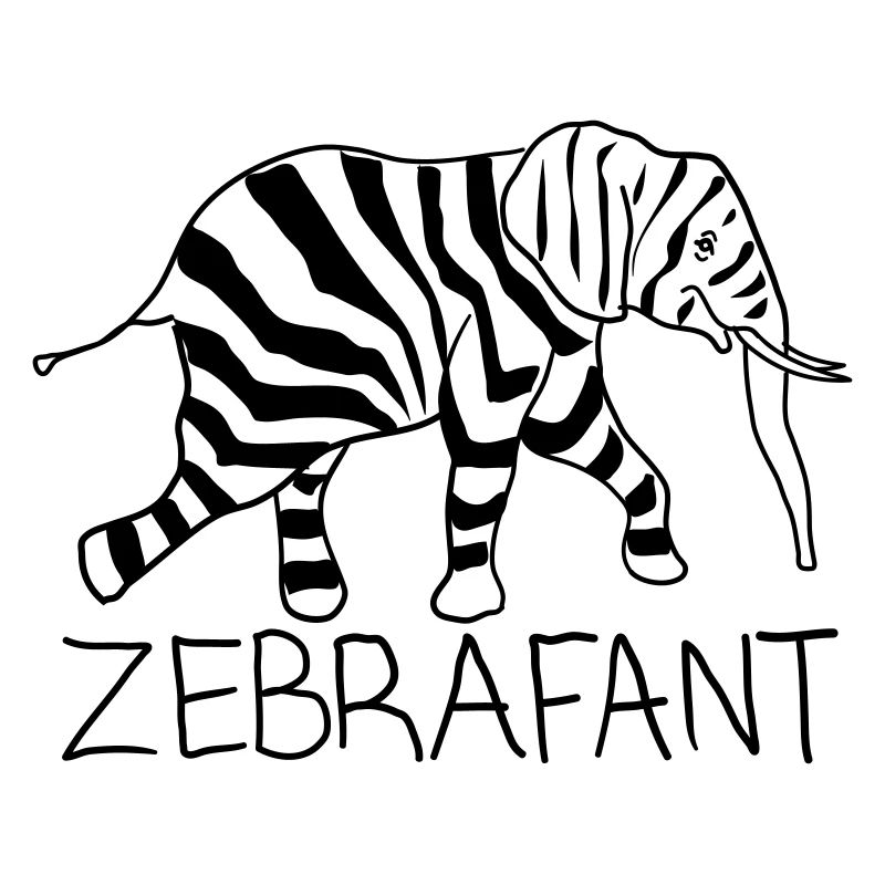Zebra Elephant Black