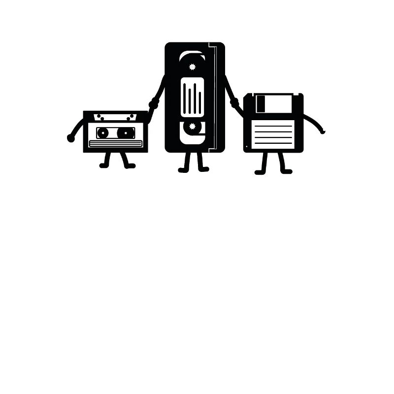 VHS cassette floppy diskette nerd geek gift