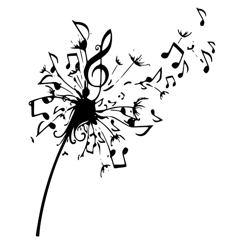 Dandelion musical notes