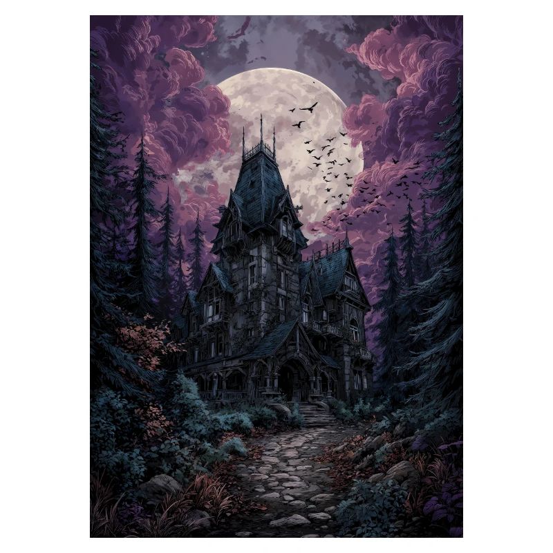 Moonlit Haunting Mansion