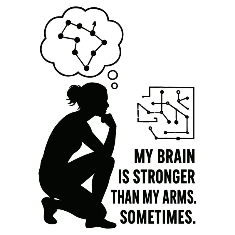 Bouldering like chess – head beats strength