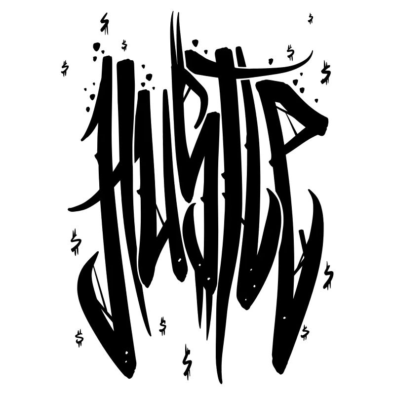 Hustle vector black