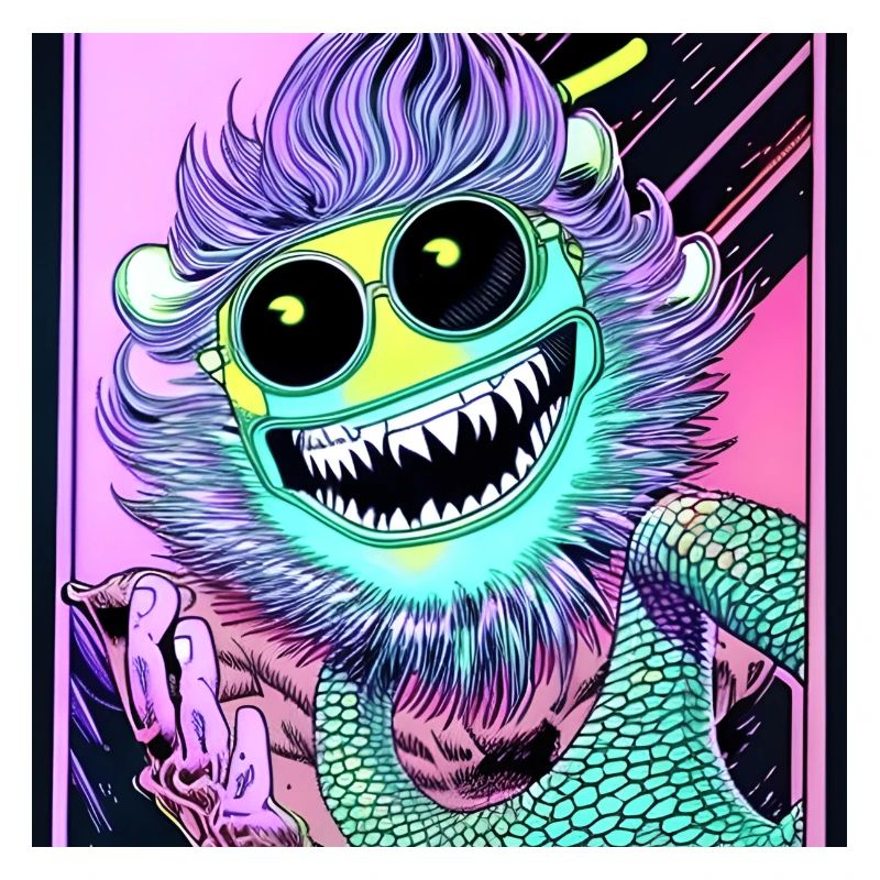 Fröhliches Monster