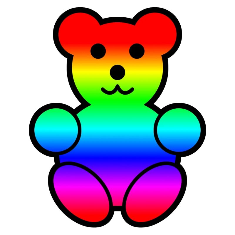 Teddybär regenbogenfarben