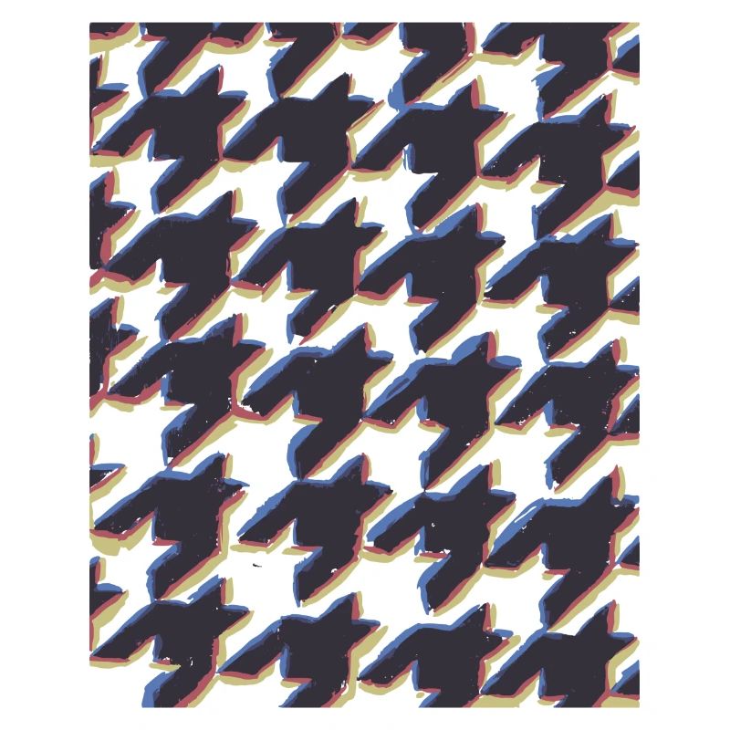 Houndstooth Pattern 3d Illusion