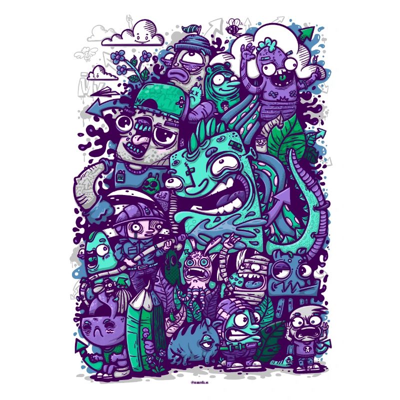 Chaos créatif en violet