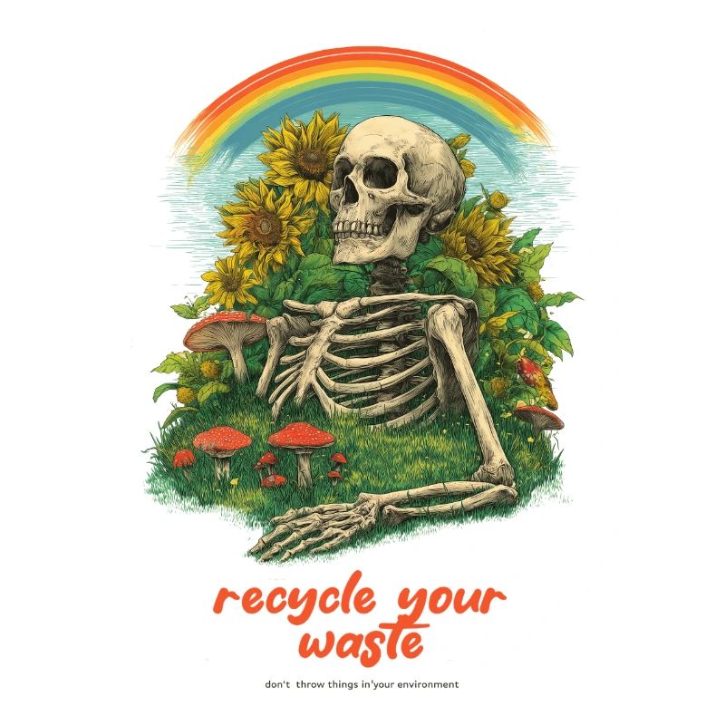 Recycle Your Garbage Garden Skeleton