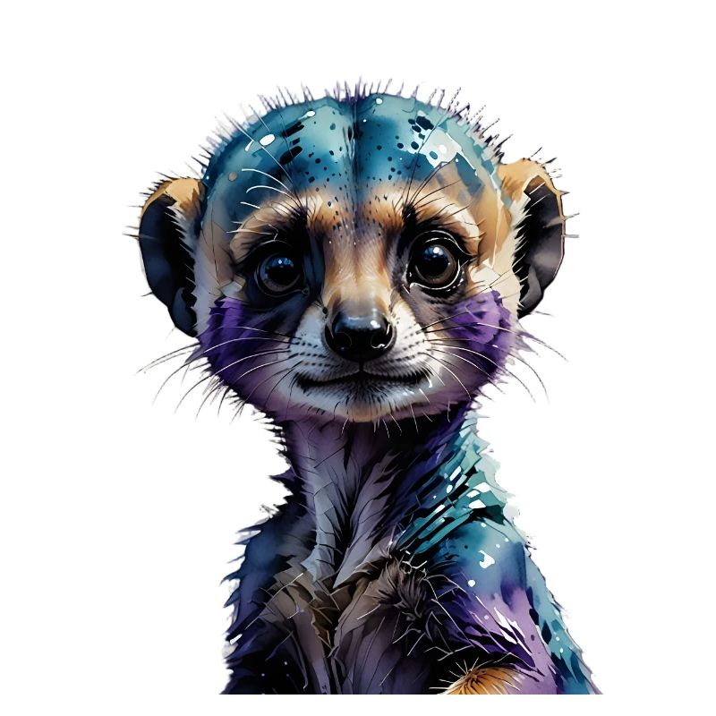 Buntes Erdmännchen Wasserfarben-Illustration