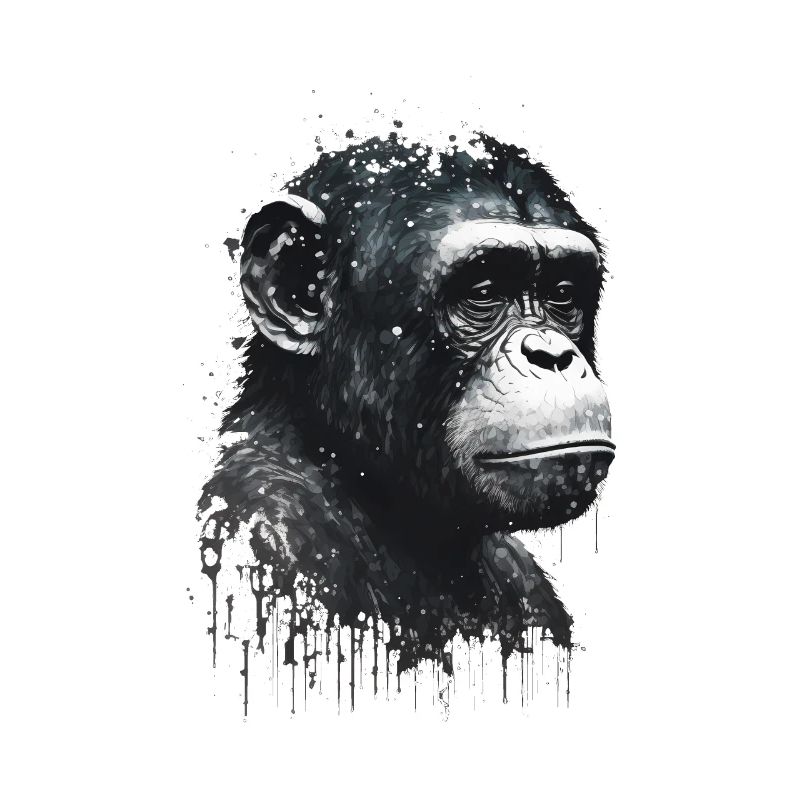 Chimpanzee Monkey Portrait