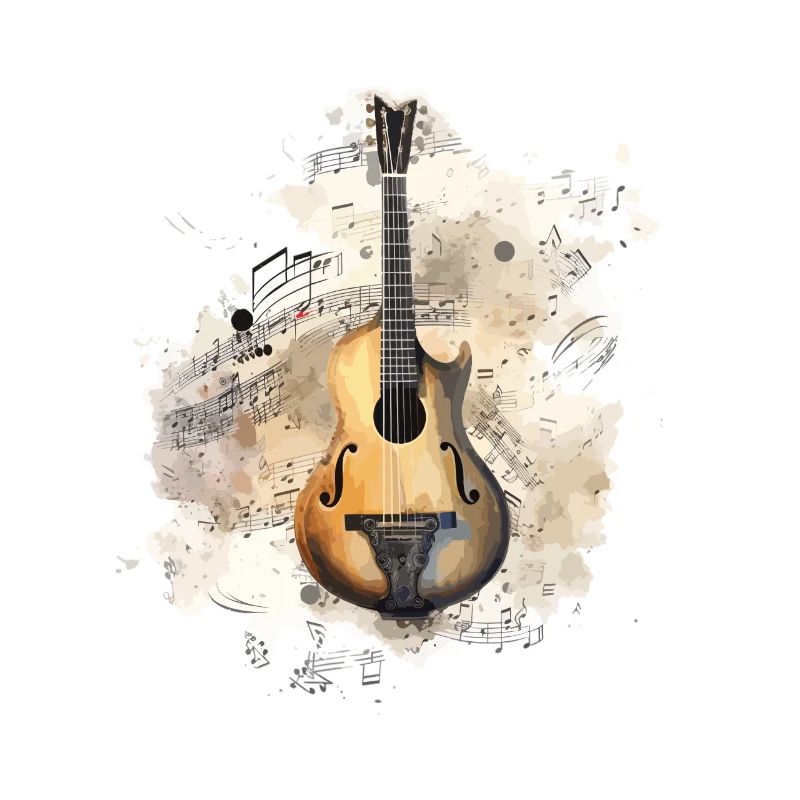 Aquarelles à la mandoline rustique – Notes de tradition