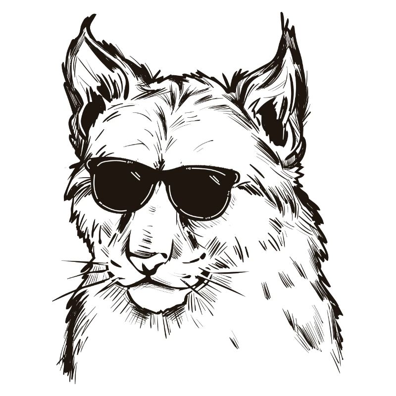 Lynx with sunglasses