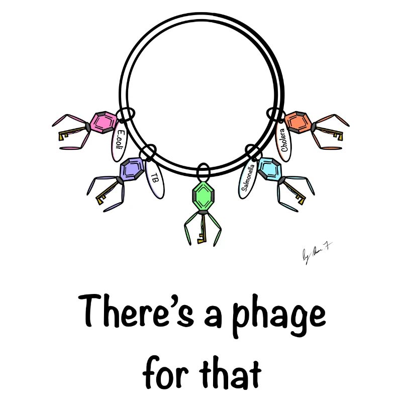 Porte-clés phage « Il y a un phage pour ça »