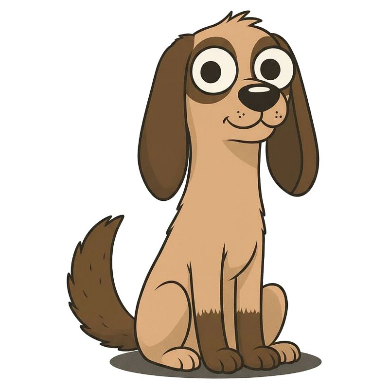 Curious Cartoon Beagle