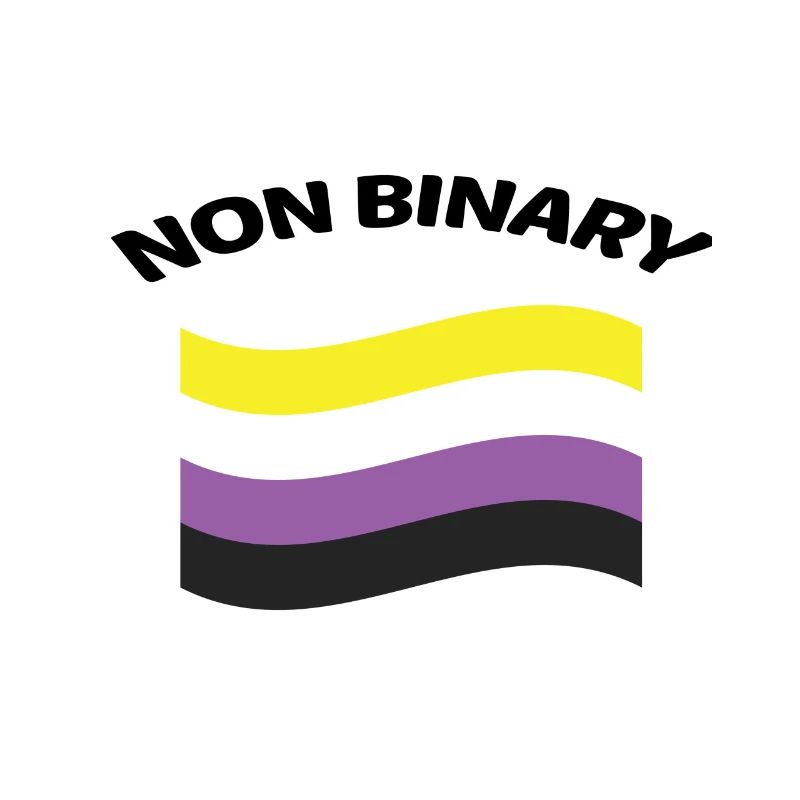 NON BINARY FLAGGE Brusttasche