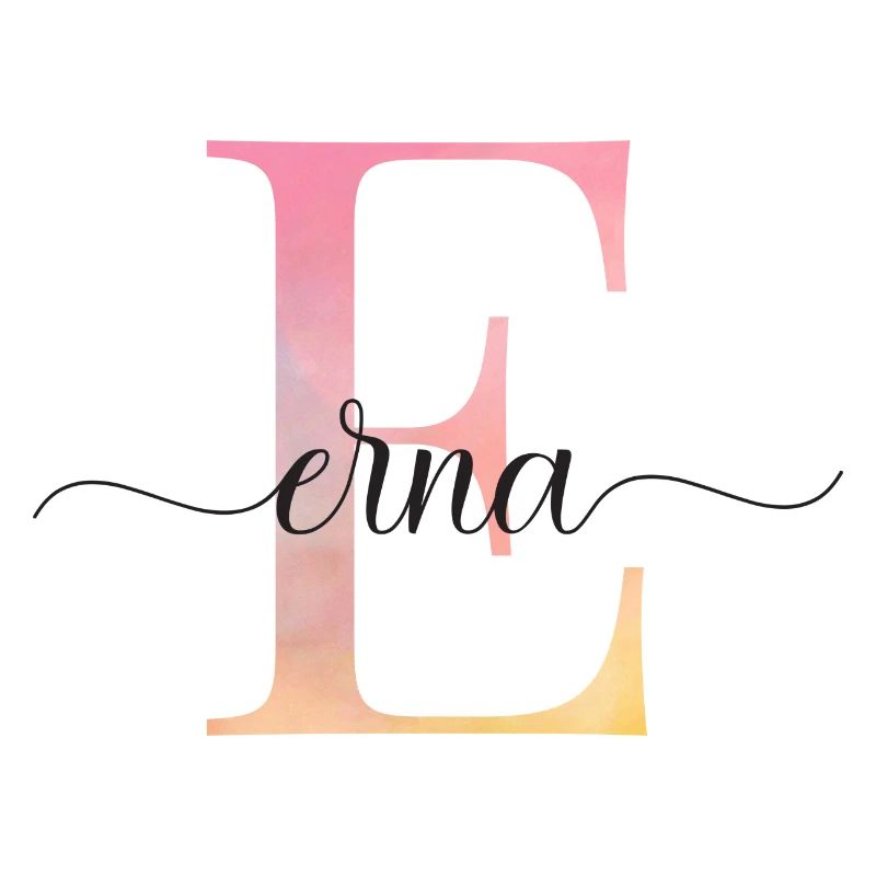 E| Monogramme | Nom | Erna|Aquarelle