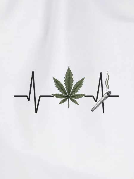 Marijuana und Herzschlag Design