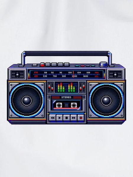 Pixel-Art Ghetto Blaster