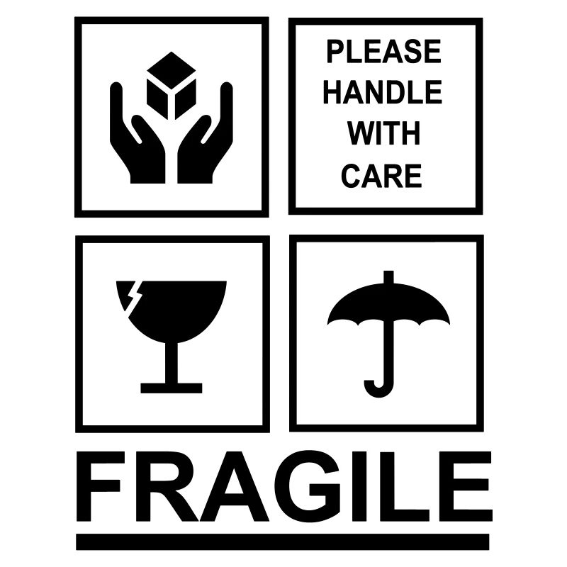 FRAGILE sticker black