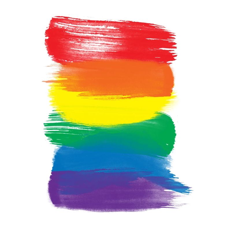 Pride-Malstriche - Pride-Regenbogenfahne
