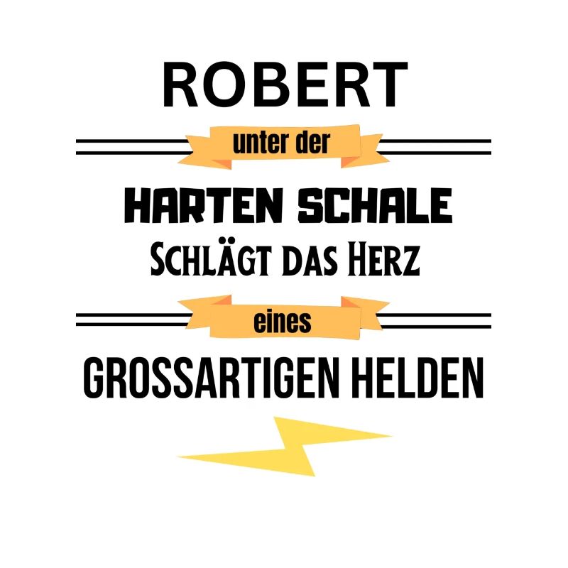 Robert unter harte Schale eines Großartigen Helden