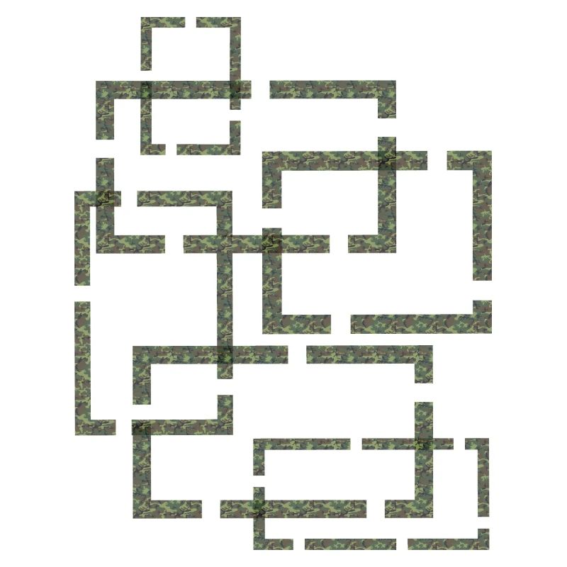 Camouflage pattern line