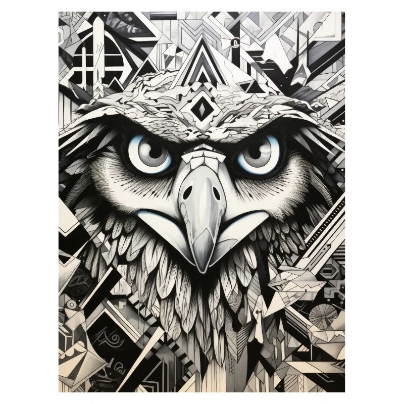 Aigle Géométrie Abstraction Graffiti